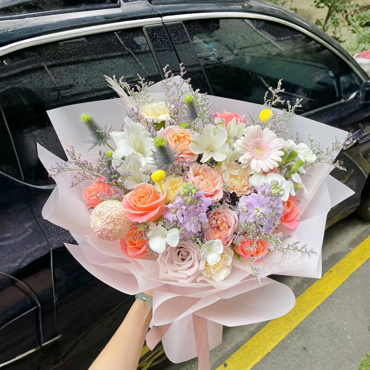 Pink Pastel Flower Bouquet