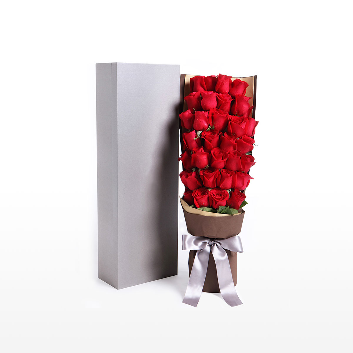 Coffret cadeau classique de roses rouges 33