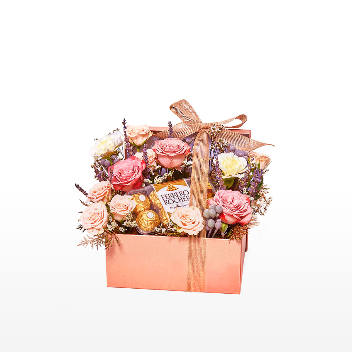 Ferrero & Pink Rose Gift Box