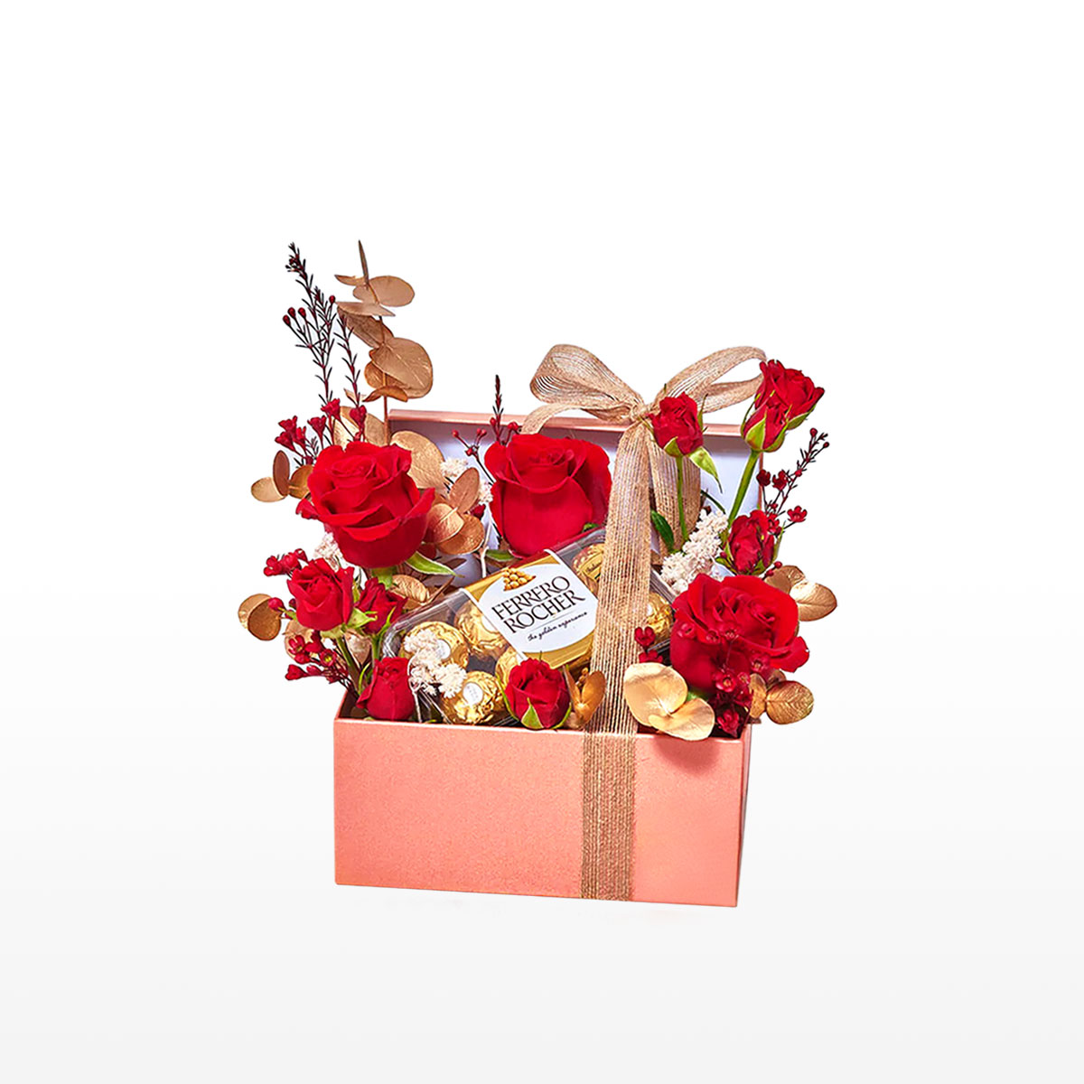 Coffret cadeau Ferrero et Rose rouge