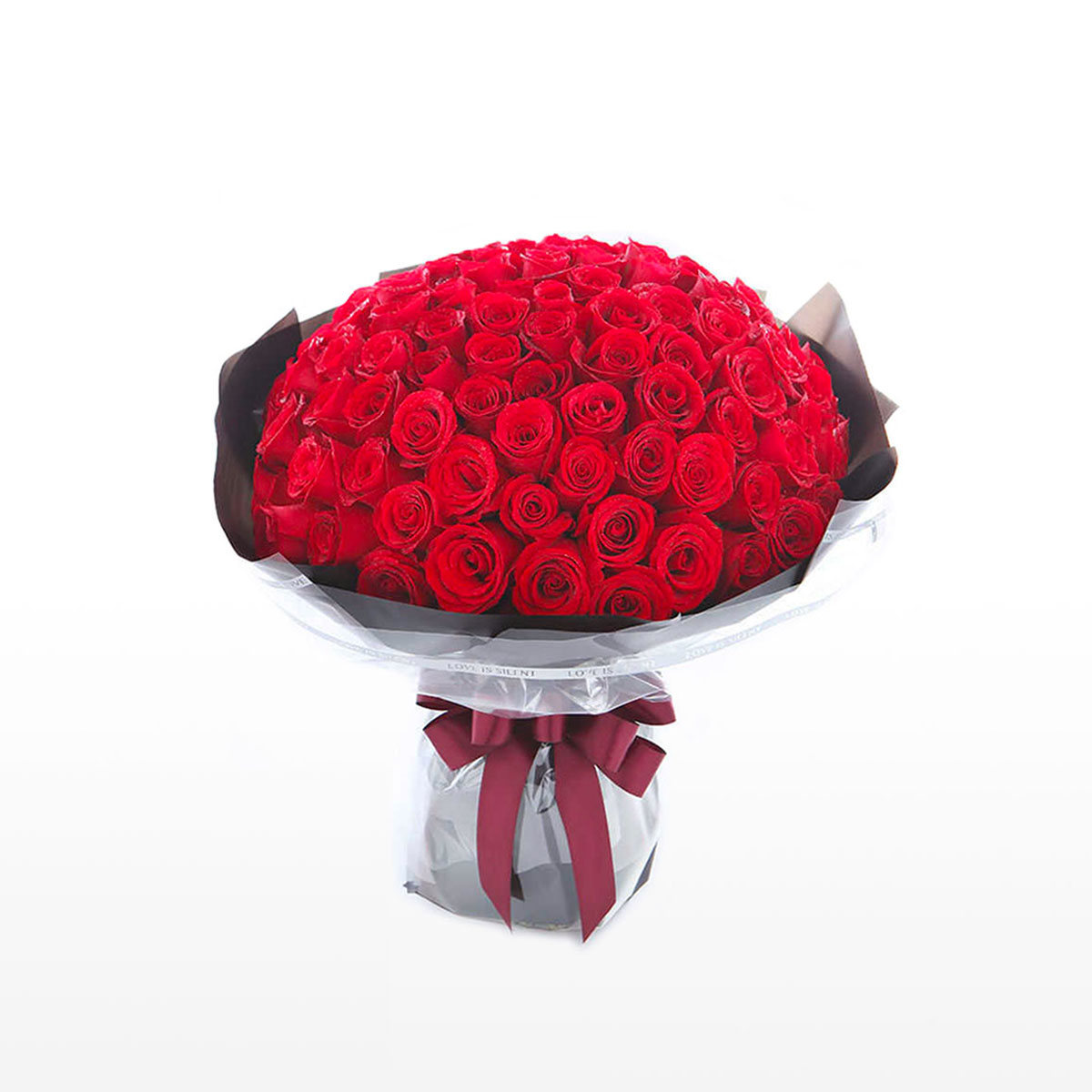 Chanceux en amour 108 roses rouges