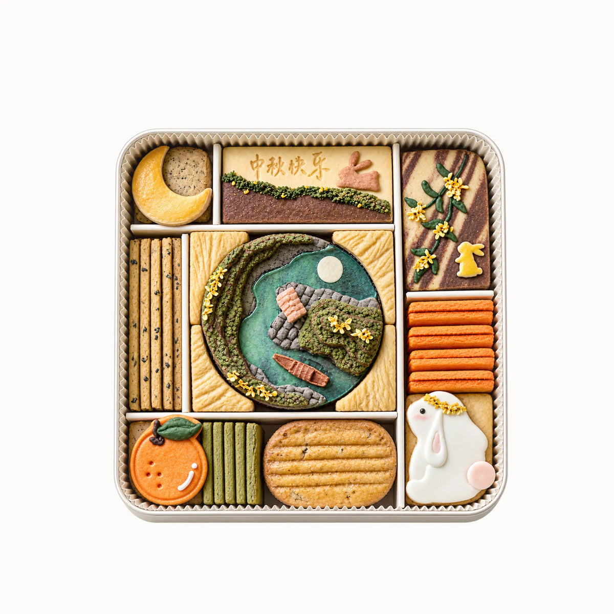 Mid-Autumn Artisanal Rabbit Cookie Gift Box