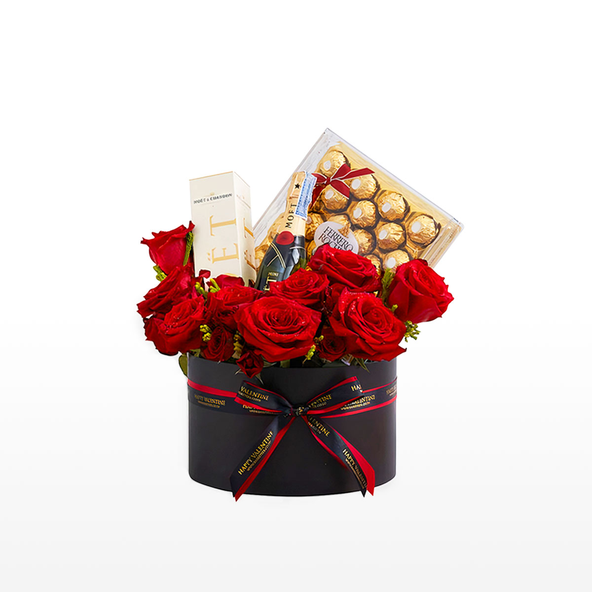 Moët & Ferrero Rose Box Bouquet