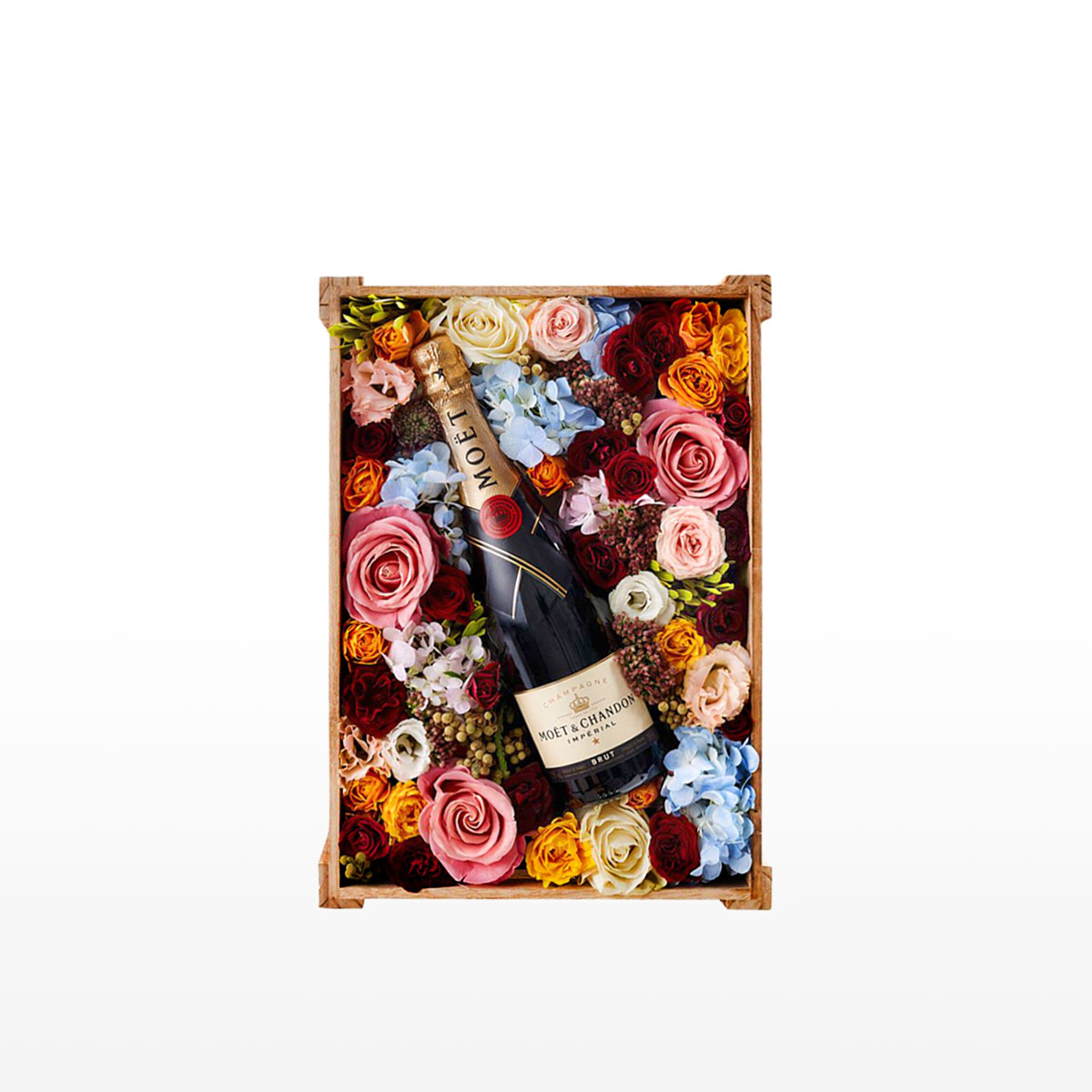 Coffret Moët &amp; Fleurs Assorties