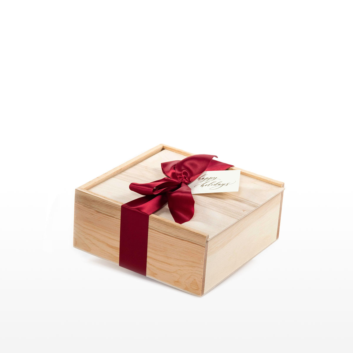 Coffret cadeau en bois naturel