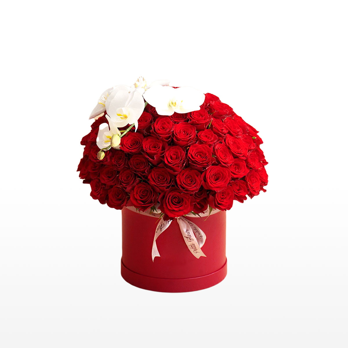 Coffret cadeau 21 roses roses