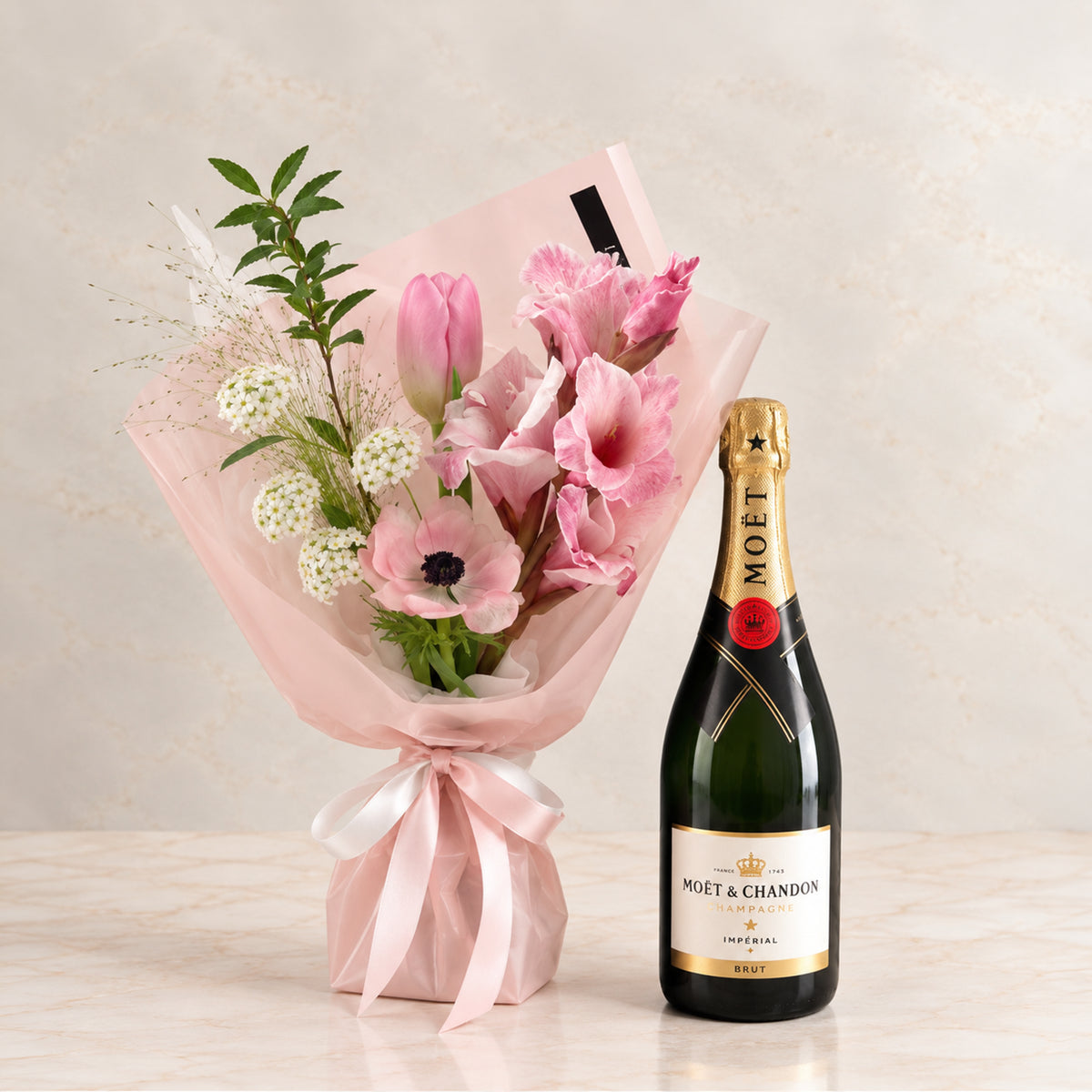 Pink Flowers & Champagne