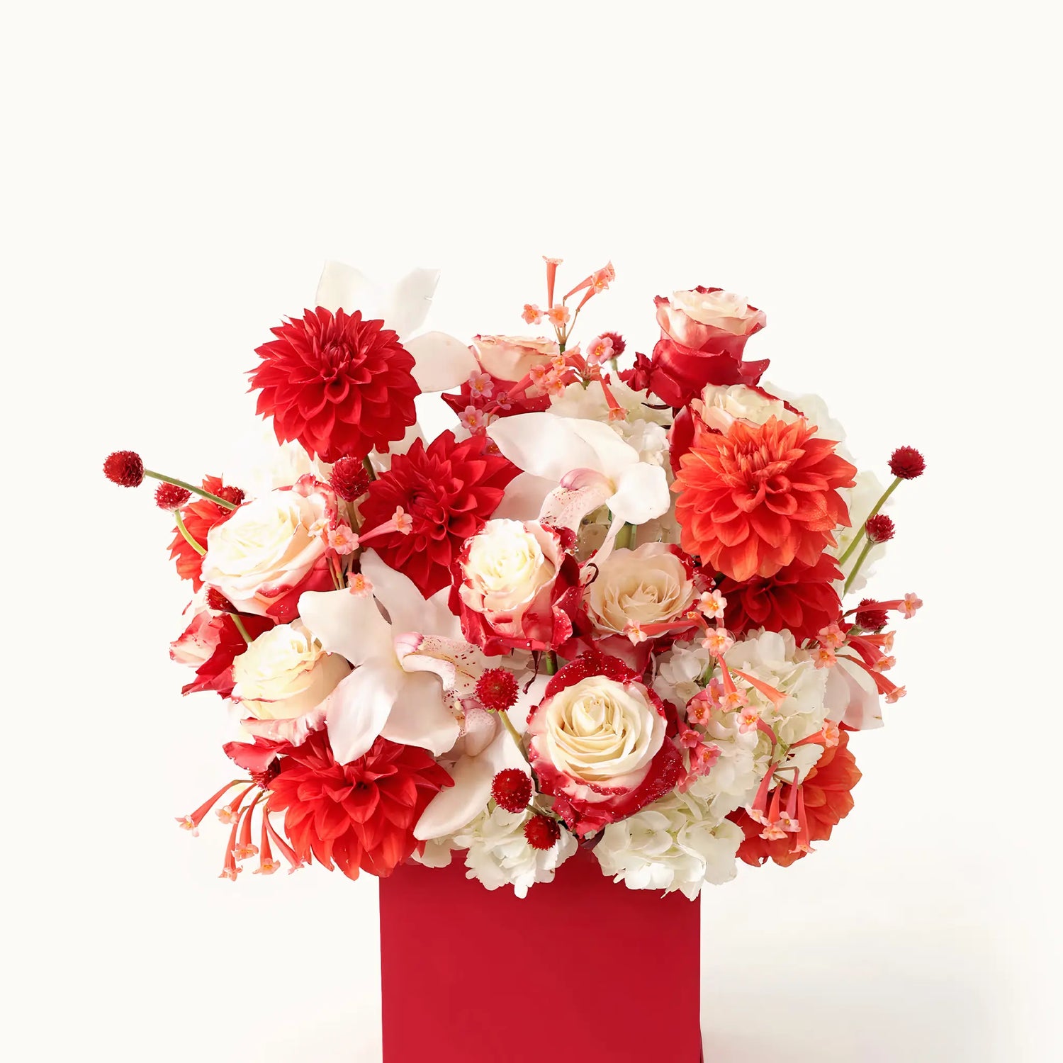 Red Elegance Floral Gift Box