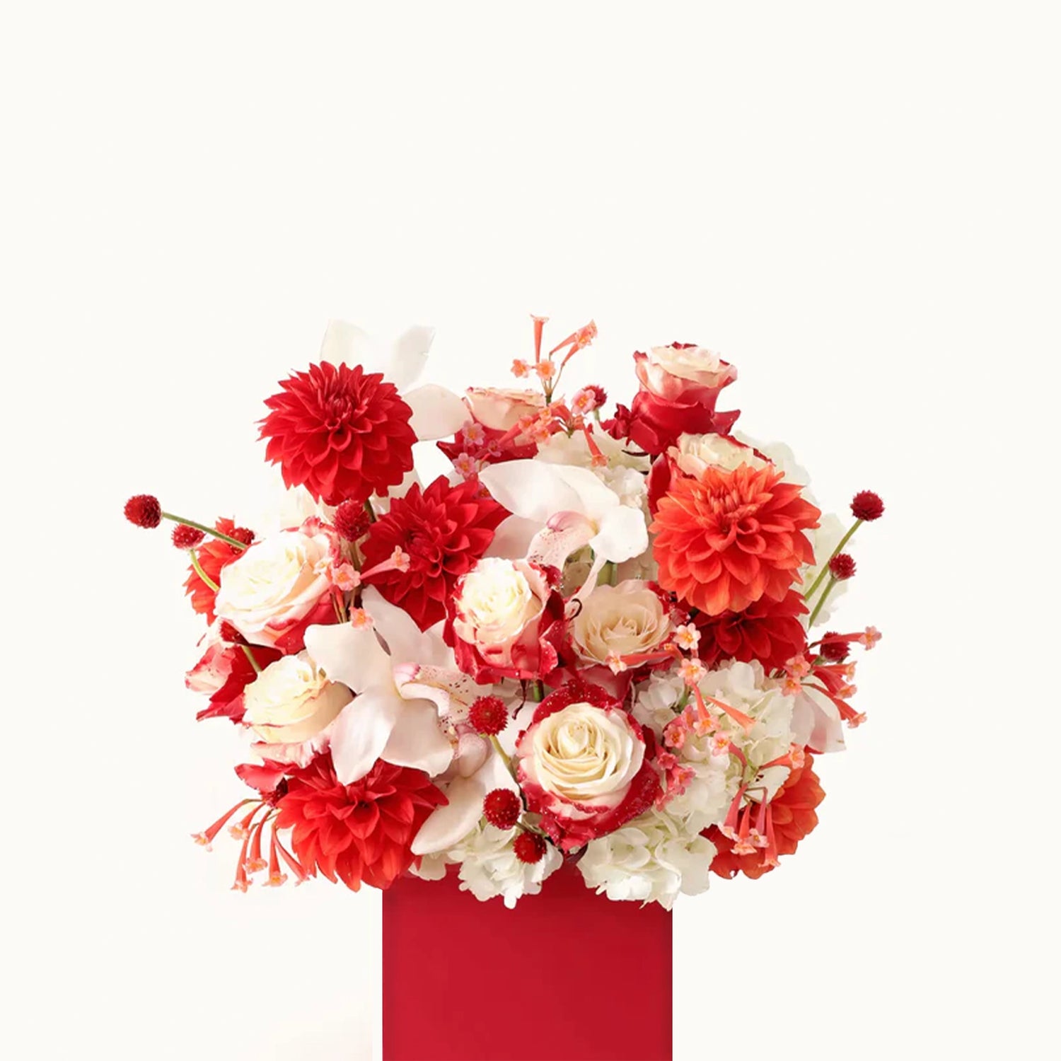 Red Elegance Floral Gift Box