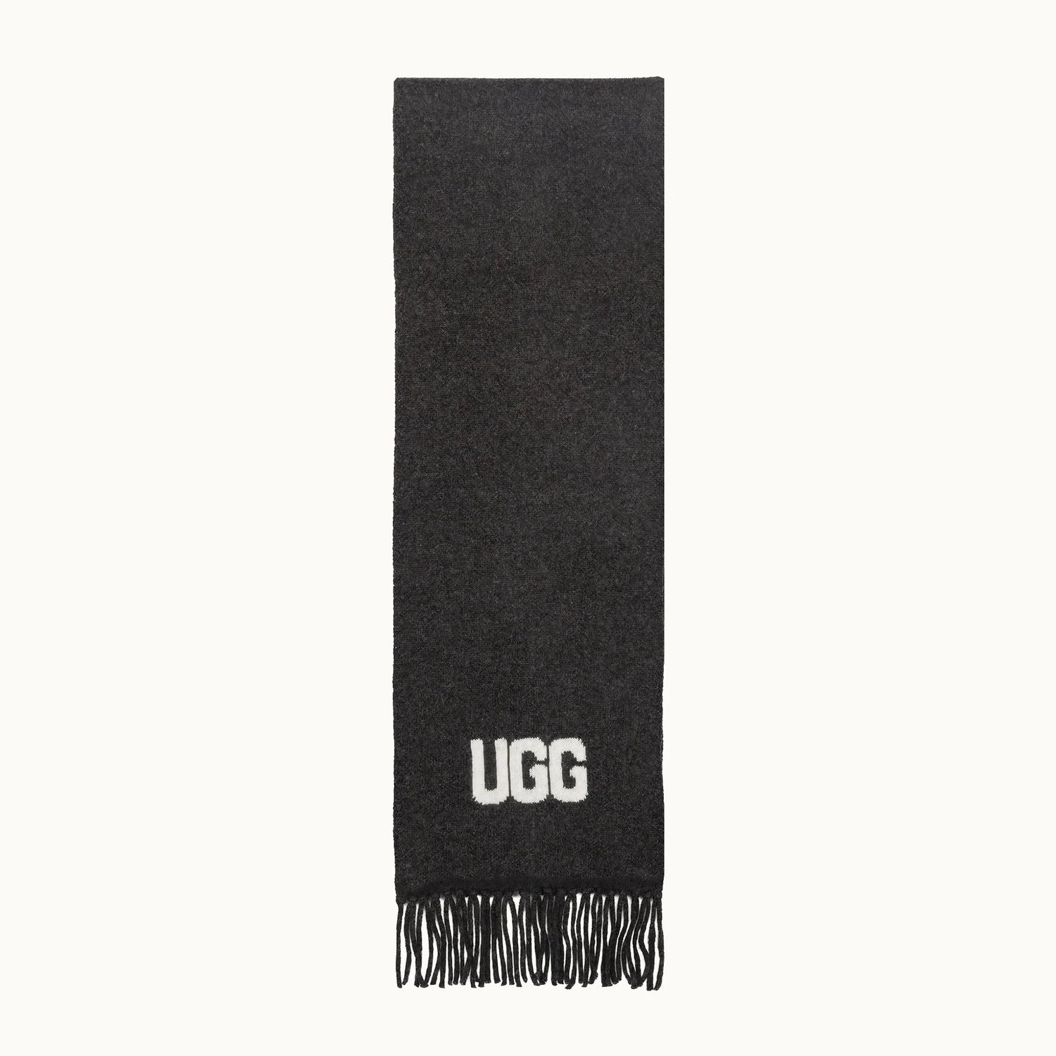 Cashmere & Wool Woven Scarf Charcoal