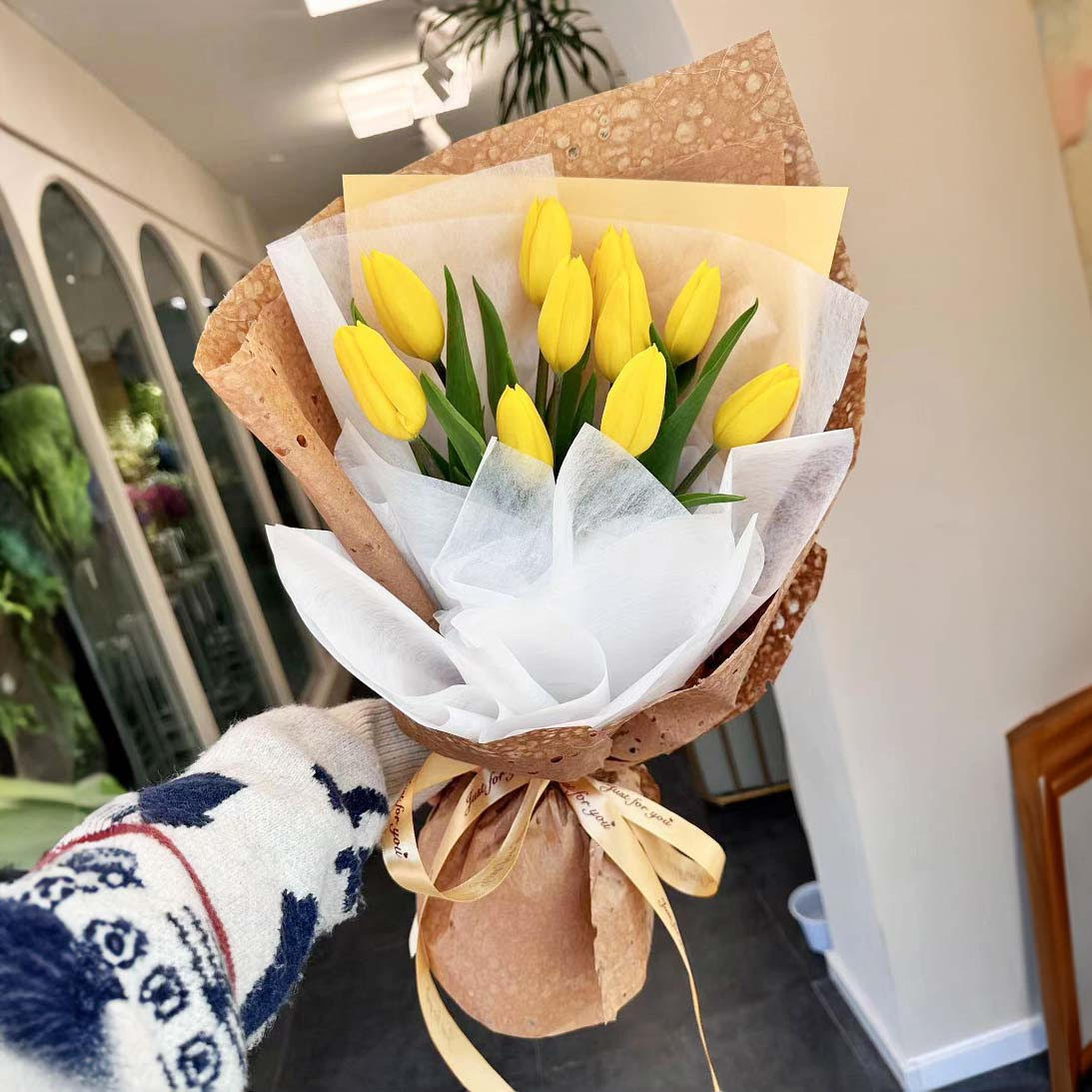 Yellow Tulip Flower Bouquet